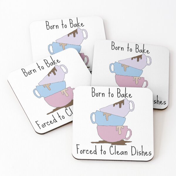 Item preview, Born to Bake. Forced to Clean Dishes designed and sold by Sweet-Stitches.