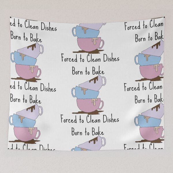 Item preview, Born to Bake. Forced to Clean Dishes designed and sold by Sweet-Stitches.