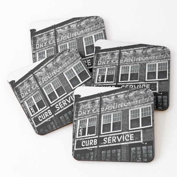 Item preview, Black and White Photo of Vintage Laundromat - Asheville, NC designed and sold by FraireDesign.