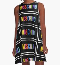 Rainbow Moschino Logo A-Line Dress