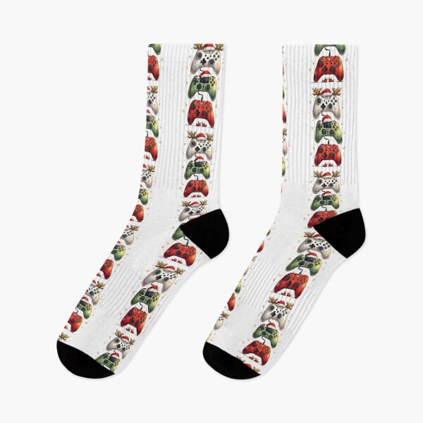 Item preview, Three Festive Video Game Controllers with Christmas Hats - Perfect for Gamers designed and sold by Teez Haven.
