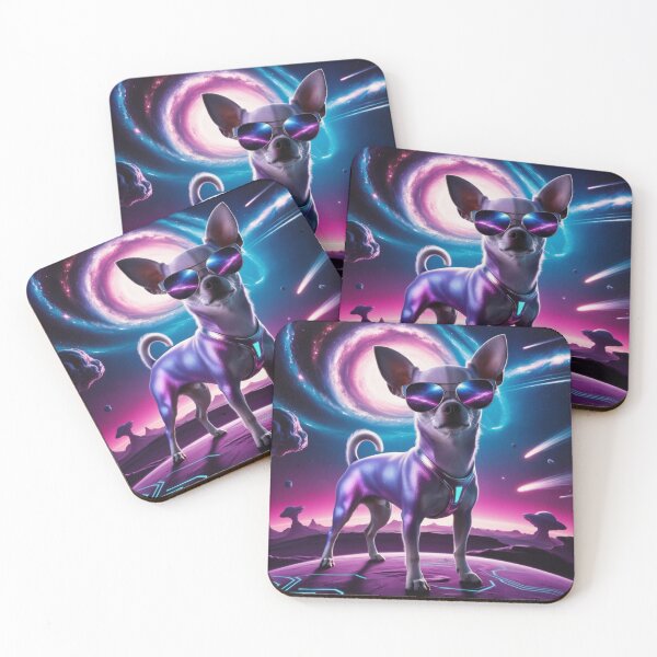 Item preview, Futuristic Chihuahua in Cosmic Scene designed and sold by MrTrendyDesigns.