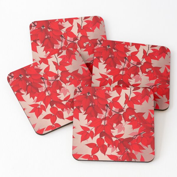 Item preview, Abstract Red Leaf Pattern designed and sold by calibrit.