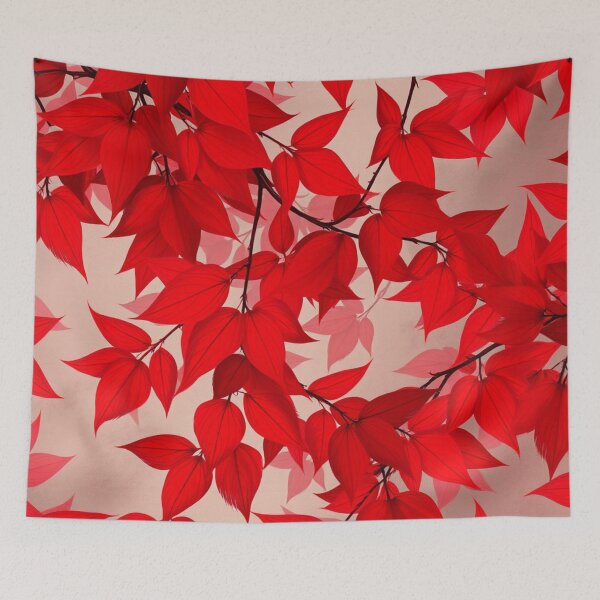 Item preview, Abstract Red Leaf Pattern designed and sold by calibrit.