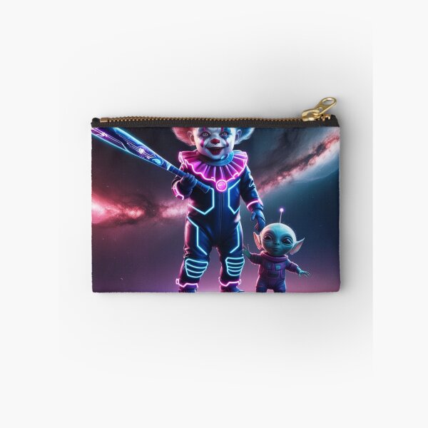Item preview, Futuristic Clown on a Cosmic Planet designed and sold by MrTrendyDesigns.