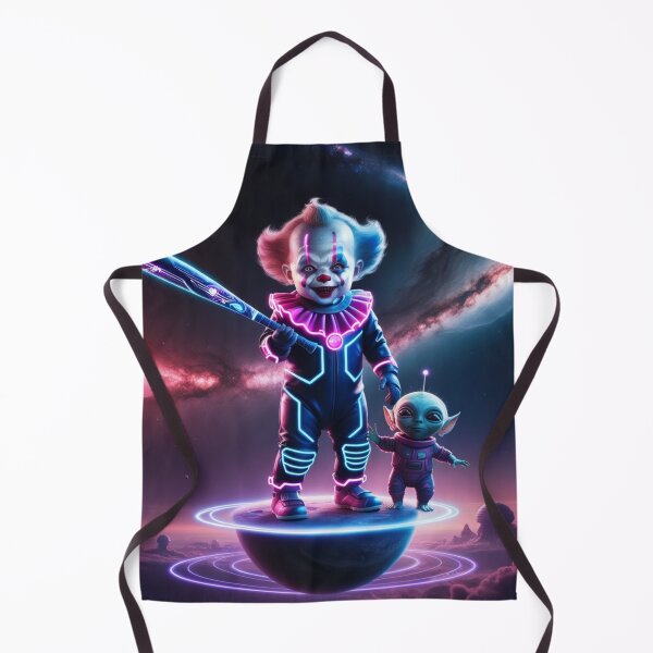 Item preview, Futuristic Clown on a Cosmic Planet designed and sold by MrTrendyDesigns.