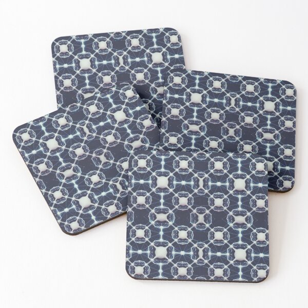 Item preview, Futuristic Grid Pattern Tech Digital Print designed and sold by cabana.space.