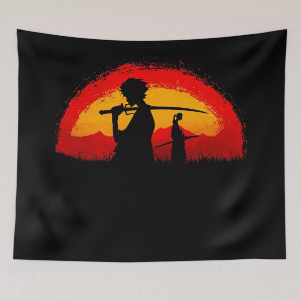 Item preview, Samurai Champloo walking on sunset designed and sold by HEARTBEATS.