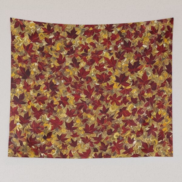 Item preview, Abstract Red and Gold Leaf Pattern designed and sold by calibrit.