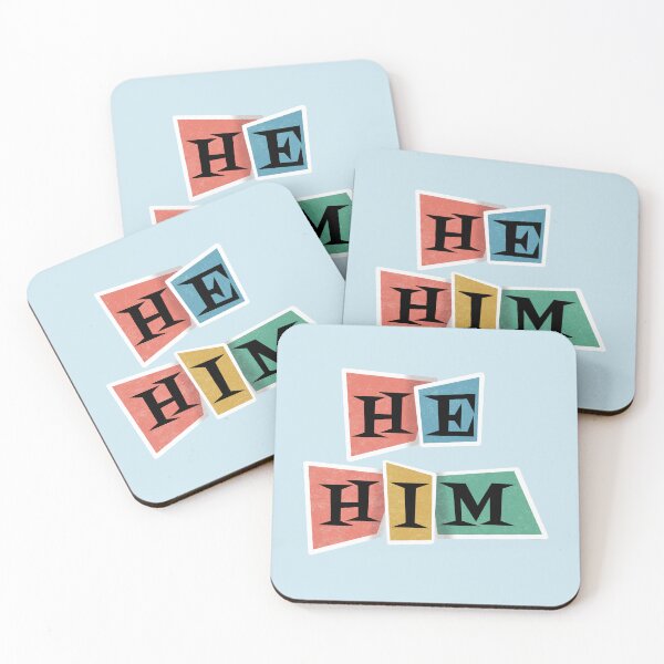 Item preview, Retro Pronouns He/Him designed and sold by AstralAbraxas.