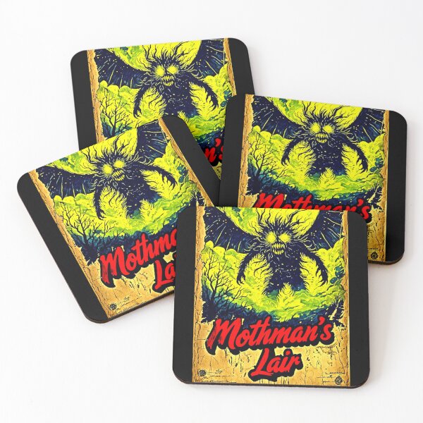 Item preview, Mothman’s Lair Funny Retro Art Print designed and sold by Earth Nature Creations.