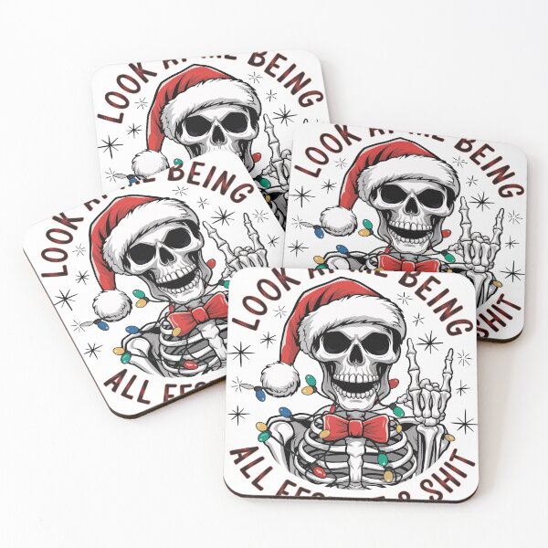 Item preview, Festive Skeleton Christmas Humor Design designed and sold by Charlietule.