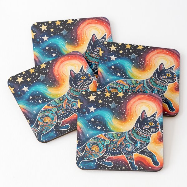 Item preview, Whimsical Space Cat designed and sold by artedamensagem.