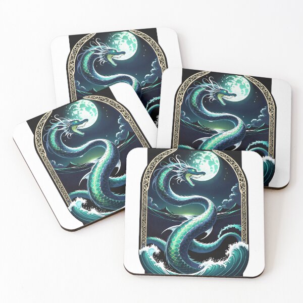 Aperçu de l'œuvre Serpent de mer au clair de lune créée et vendue par Arcane Adorable.