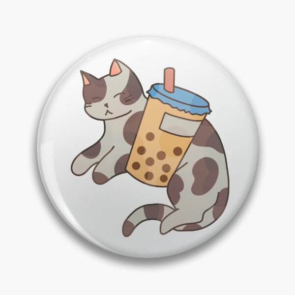 Item preview, Bubble Tea Cats Series Black White designed and sold by eggcatmaki.