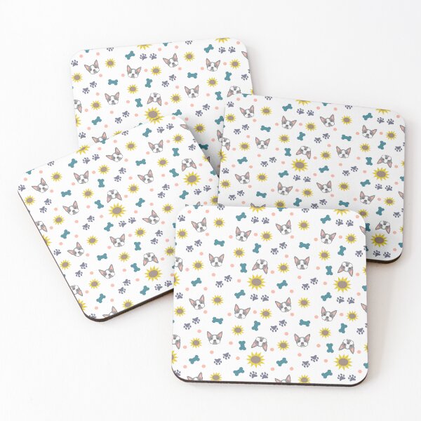 Item preview, Boston Terrier Sunflower Pattern designed and sold by Lilwhitefox.