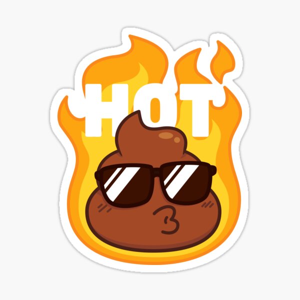 Hot Poop Rebus Sticker