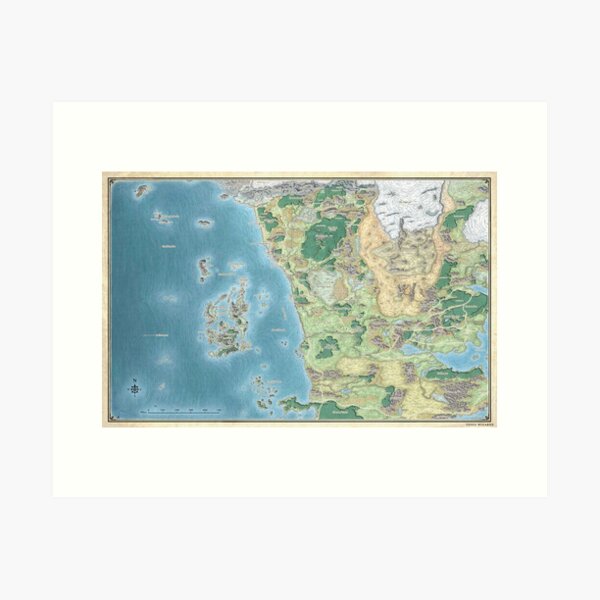 Item preview, [HD] Sword Coast Map designed and sold by NamaMerch.