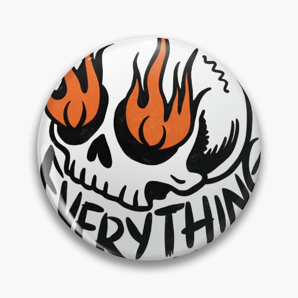 Item preview, Everything is Fine - Flaming Skull Minimalist Design designed and sold by Charlietule.