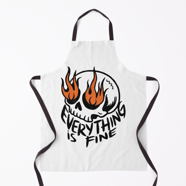 Item preview, Everything is Fine - Flaming Skull Minimalist Design designed and sold by Charlietule.
