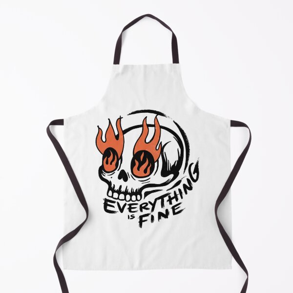 Item preview, Everything is Fine - Flaming Skull Minimalist Design designed and sold by Charlietule.