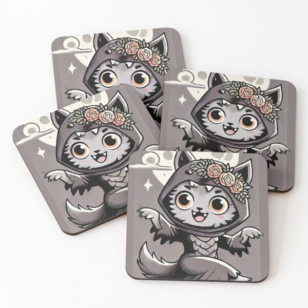 Item preview, Cute Girl Werewolf Dancing Under the Moonlight designed and sold by Victor Shadehorn.