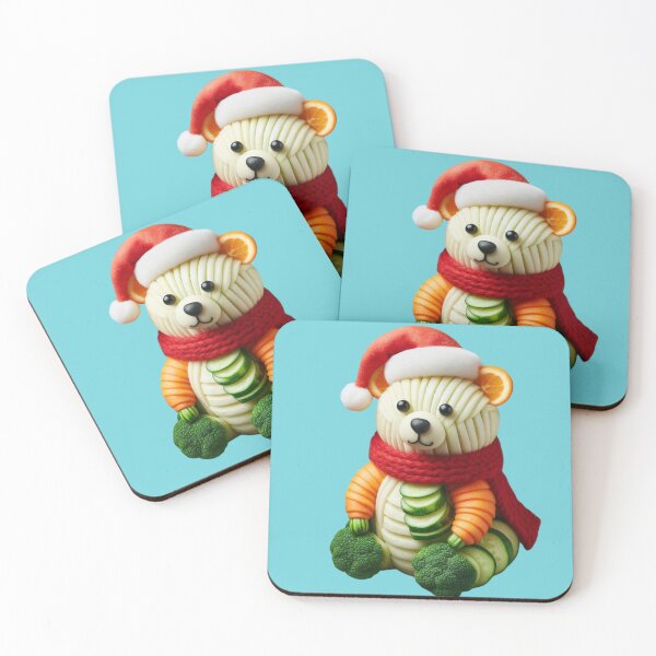 Item preview, Christmas Bear Made of Veggies designed and sold by LavIsInTheAir.
