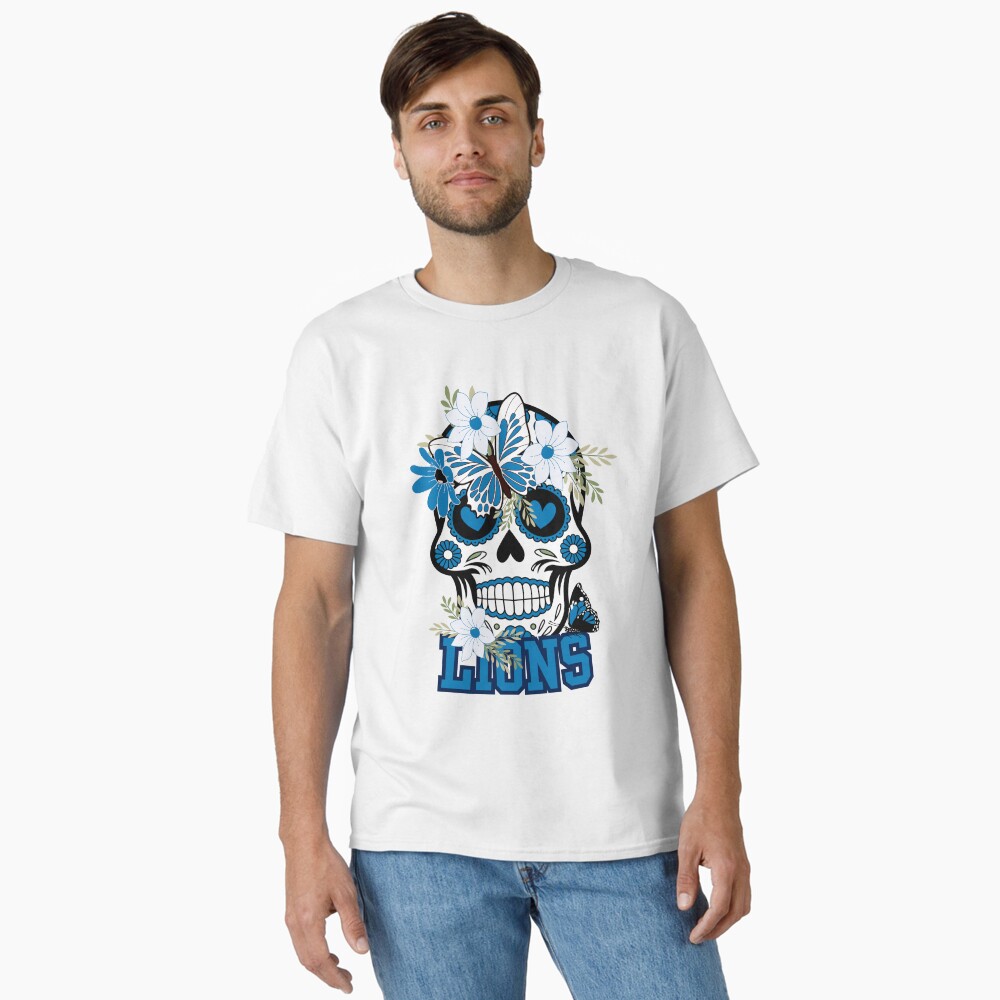 Detroit lions scull graphic Sticker