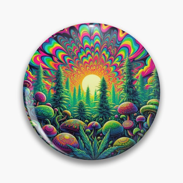 Item preview, Beautiful marijuana plants under a psychedelic sky designed and sold by parag2k.