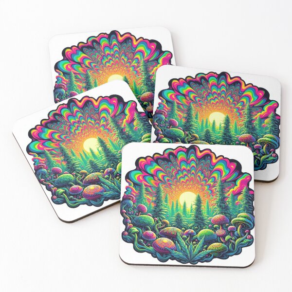 Item preview, Beautiful marijuana plants under a psychedelic sky designed and sold by parag2k.