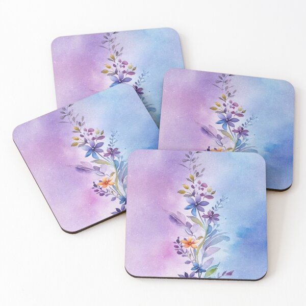 Item preview, Pink and Blue Flowers designed and sold by Ravenbluff.