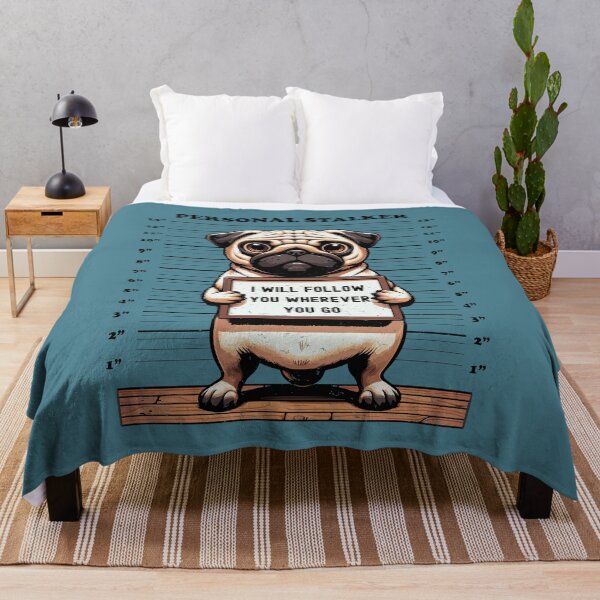 Item preview, Personal Stalker Pug Doggo Mugshot Funny Pug shot Cute designed and sold by d247.