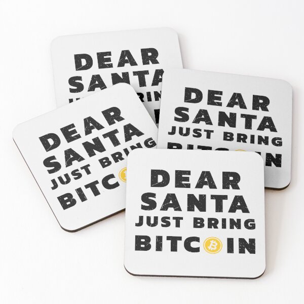 Item preview, Dear Santa Bring Bitcoin - Crypto Christmas Art designed and sold by cabana.space.