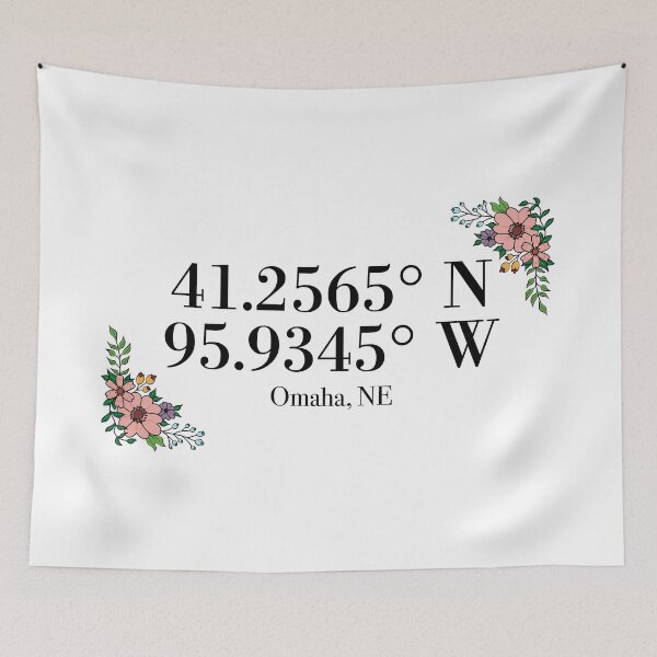 Item preview, Omaha, NE Coordinates designed and sold by mynameisliana.