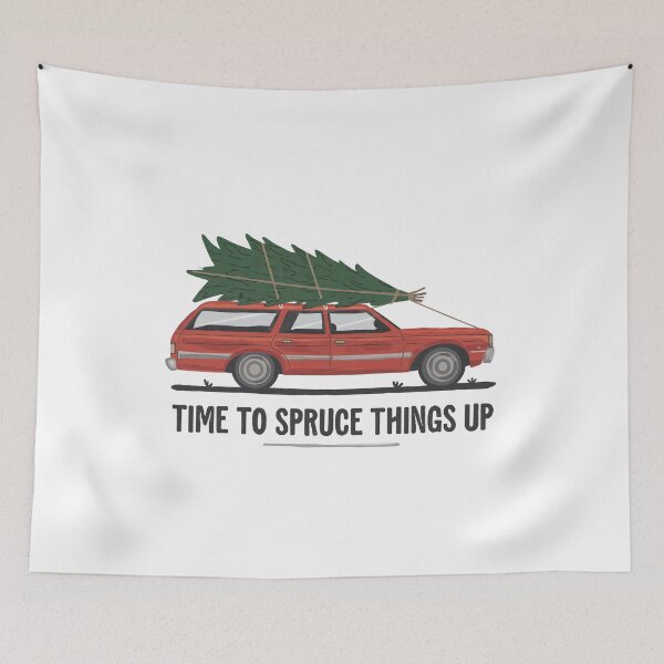 Item preview, Time to Spruce Things Up - Festive Station Wagon Design designed and sold by Charlietule.