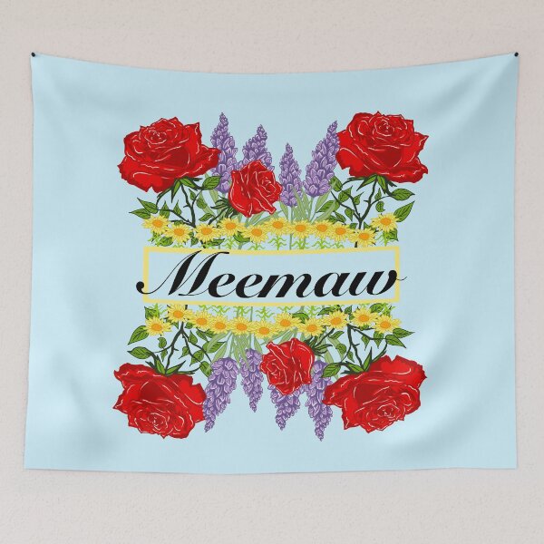 Item preview, Meemaw’s Red Roses And Wildflowers  designed and sold by missmann.