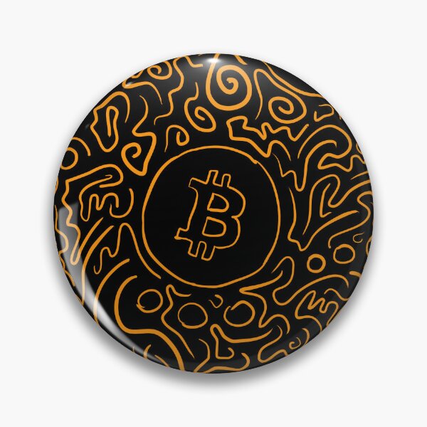 Item preview, BTC Bitcoin Orange-Pilled Squiggle Repeat Pattern designed and sold by KatelynMitalski.