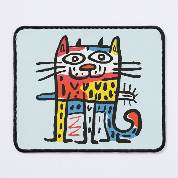 Item preview, Whimsical Cat Caricature Vibrant Pop Art Feline Portrait designed and sold by Sturdust.
