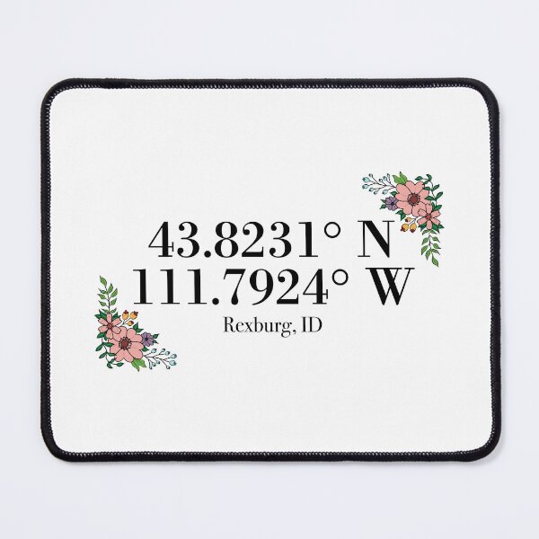 Item preview, Rexburg, ID Coordinates designed and sold by mynameisliana.