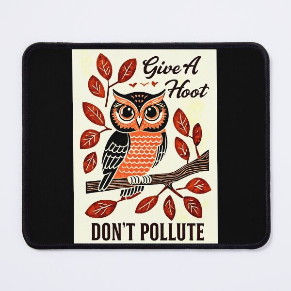 Item preview, Give a hoot - Owl Retro Art Print designed and sold by Earth Nature Creations.