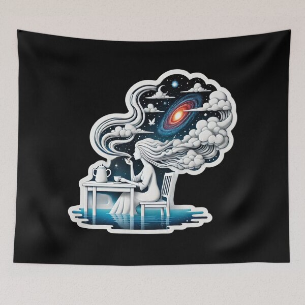 Item preview, Woman Drinking Tea designed and sold by PinUpPizzazz.