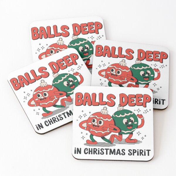 Item preview, Balls Deep in Christmas Spirit - Funny Holiday Design designed and sold by Charlietule.