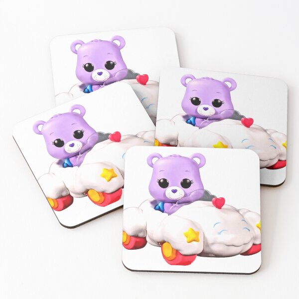 Item preview, Carebear Share Bear in the Cloud Car – Retro Art Print designed and sold by Earth Nature Creations.