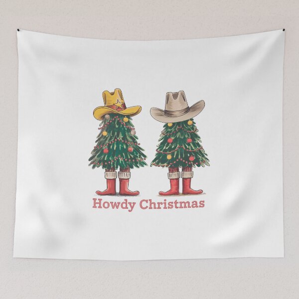 Item preview, Howdy Christmas - Festive Cowboy Trees Design designed and sold by Charlietule.
