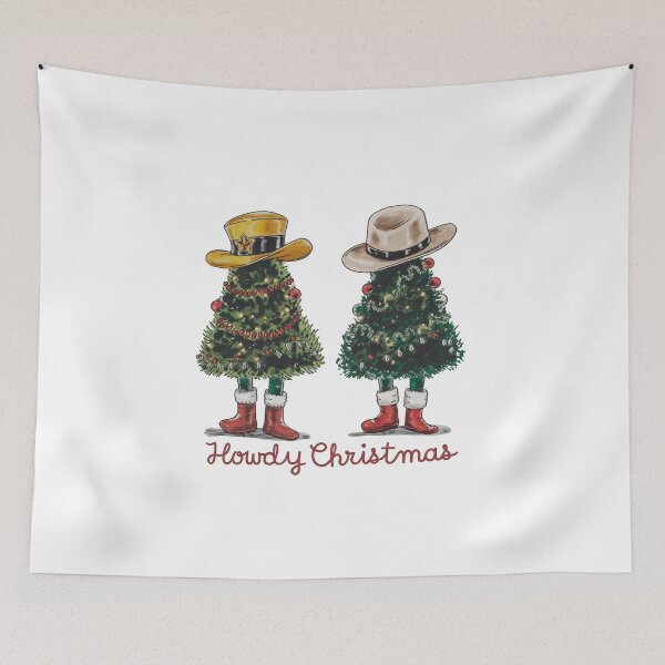 Item preview, Howdy Christmas - Festive Cowboy Trees Design designed and sold by Charlietule.