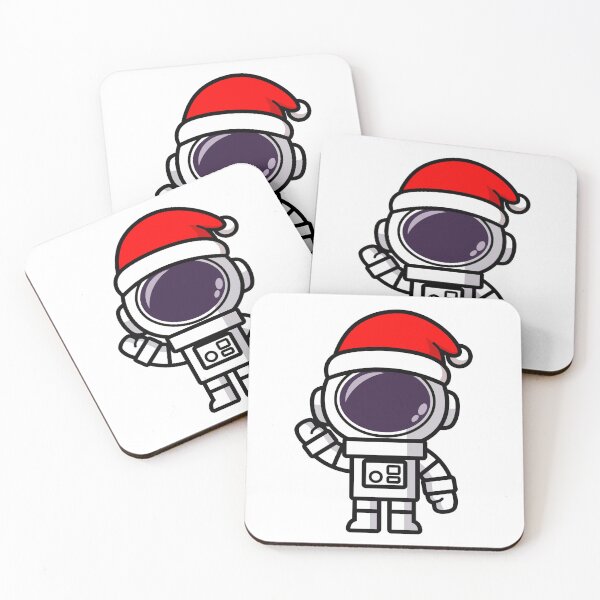 Item preview, Funny Astronauts cartoon wearing santa hat, Merry Christmas  designed and sold by NoeySmiley55.