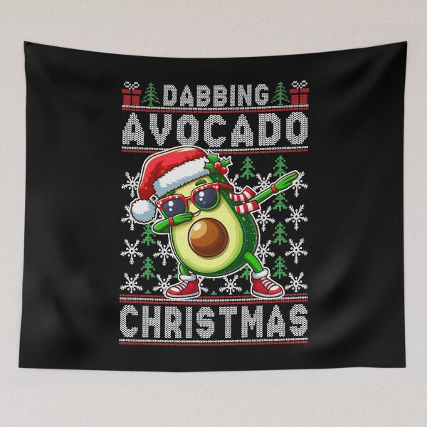 Item preview, Dabbing Avocado Christmas Ugly Pattern designed and sold by ipan.