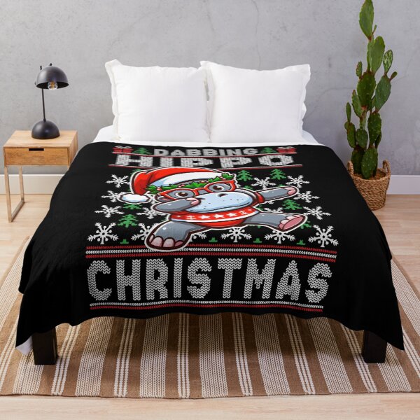 Item preview, Dabbing Hippo Christmas Ugly Pattern designed and sold by ipan.