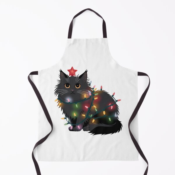 Item preview, Gato negro enredado en las luces del árbol de Navidad designed and sold by SRXTees.
