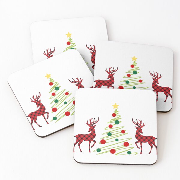 Item preview, Plaid Reindeer Duo: Festive Tree Delight designed and sold by TeetasticBtque.